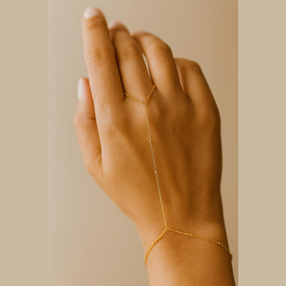 Hand Chain Bracelet with Finger Loop
